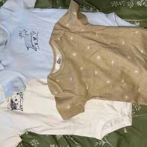 Kids Beige and Blue Animal Print Shirts